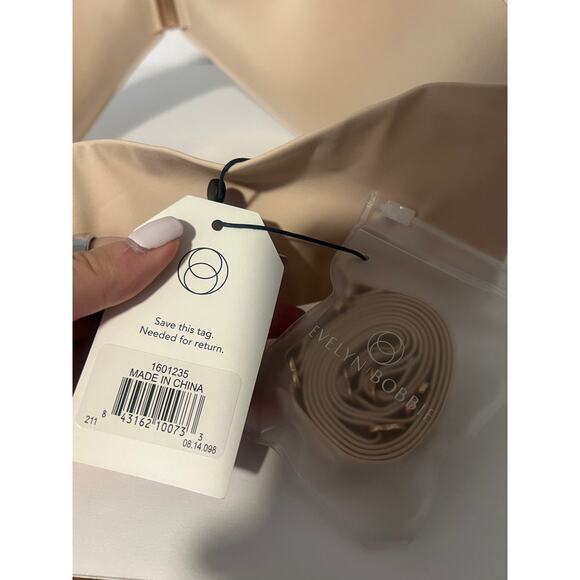 NWT Evelyn & Bobbie Women's Everyday Bustier Strapless Bra Cream 08.14.098 (36D) - Picture 11 of 13